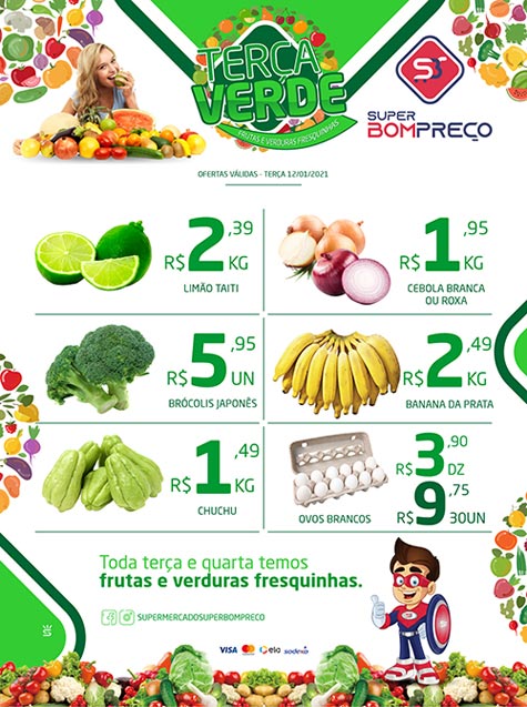 'Terça Verde': Confira as ofertas no Supermercado Super Bom Preço em Brumado