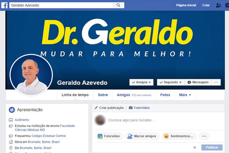 'Mudar para Melhor': Médico Geraldo Azevedo lança slogan visando eleições 2020 em Brumado