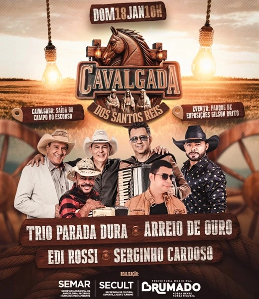 Cavalgada dos Santos Reis tem grade completa anunciada pela Prefeitura de Brumado