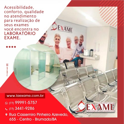 Laboratório Exame: Especializado em análises clínicas em Brumado