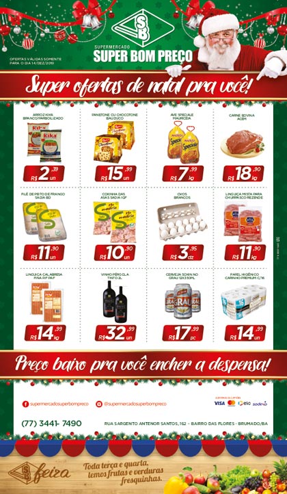 Confira as promoções do Supermercado Super Bom Preço para este sábado (14)