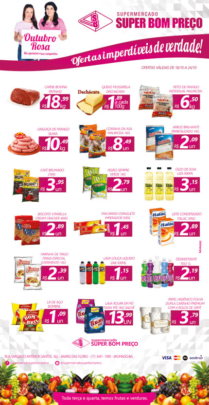 Confira as promoções no Supermercado Super Bom Preço em Brumado