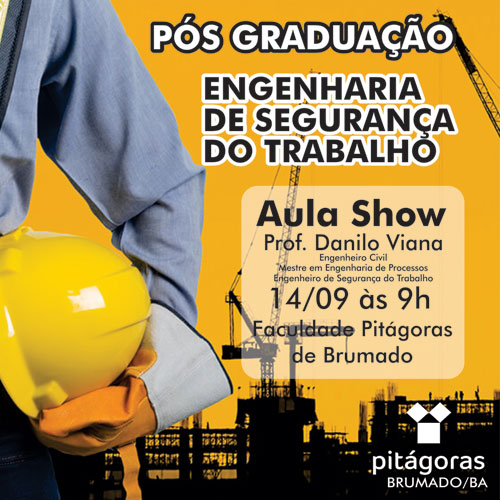 Brumado: Pitágoras promove aula gratuita do curso de pós em Engenharia de Segurança do Trabalho