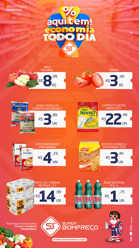 Confira as promoções no Supermercado Super Bom Preço em Brumado