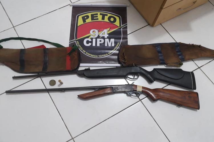 Lagoa Real: Polícia apreendeu armas e munição na residência no Pancadão