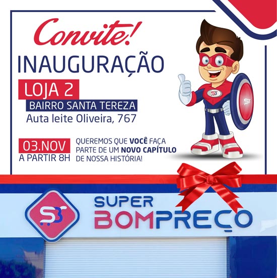 Supermercado Bom Preço vai inaugurar nova unidade no Bairro Santa Tereza em Brumado