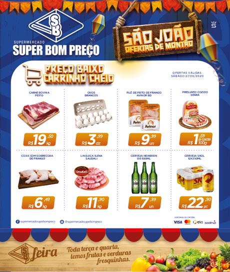 Confira as promoções deste sábado (27) no Supermercado Super Bom Preço em Brumado