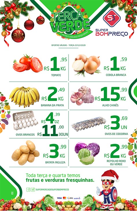 Confira as ofertas da 'Terça Verde' no Supermercado Super Bom Preço em Brumado