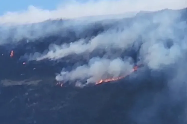 Incêndio atinge serra dentro do Parque Nacional da Chapada Diamantina