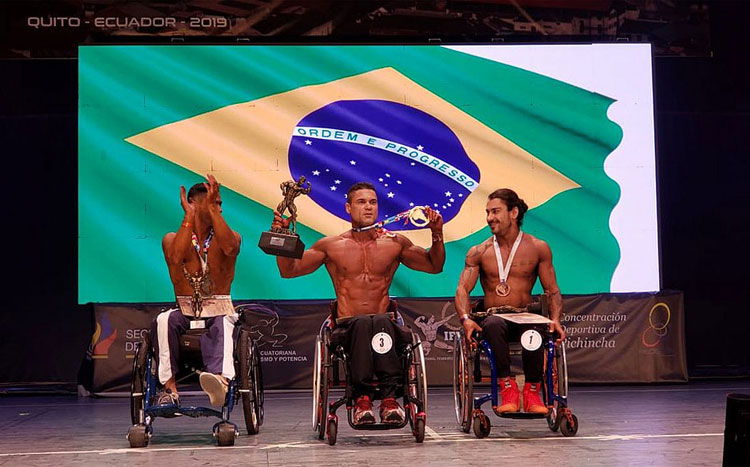 PM cadeirante da Bahia é campeão sul-americano de fisiculturismo