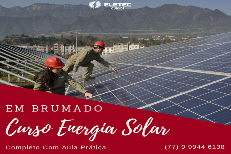 Curso de Energia Solar será realizado na cidade de Brumado entre os dias 25 e 28 de abril