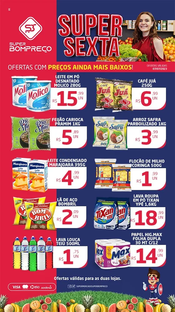 Confira as promoções no Supermercado Super Bom Preço em Brumado