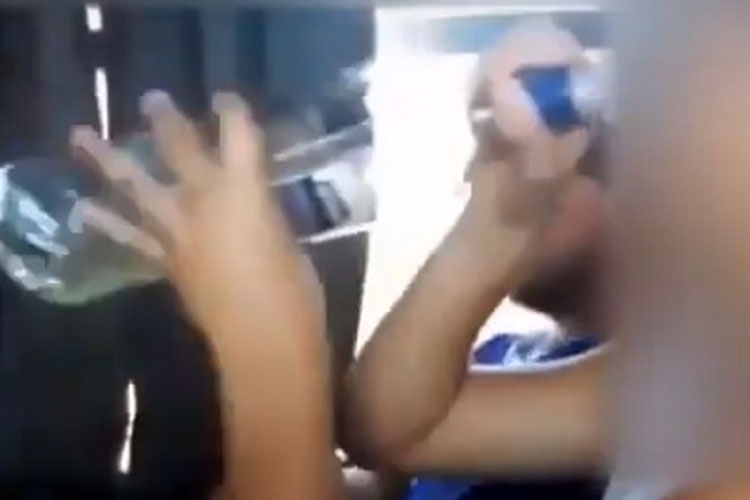 Dom Basílio: Aluna é flagrada ingerindo bebida alcoólica dentro de ônibus escolar