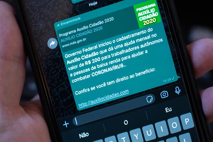 Coronavírus: Golpe no WhatsApp já atinge 2 milhões de pessoas