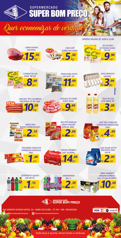 Confira as promoções no Supermercado Super Bom Preço em Brumado