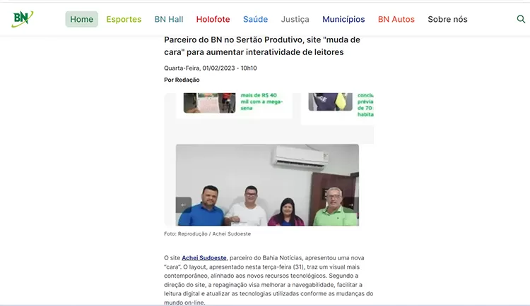 Mudança no layout do Achei Sudoeste repercute no Bahia Notícias