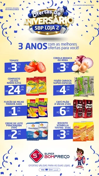 Confira as promoções no Supermercado Super Bom Preço em Brumado