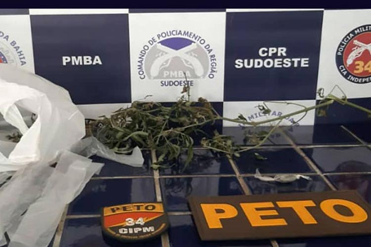 Brumado: Homem é detido no Bairro Irmã Dulce após ser flagrado com pé de maconha