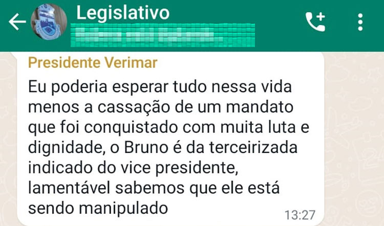 Autor de denúncia contra Verimar Meira é ligado ao vice-presidente da Câmara de Brumado