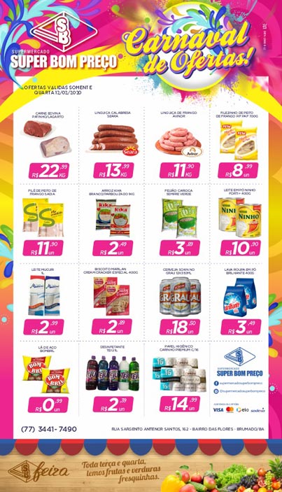Confira as promoções desta quarta-feira (12) no Supermercado Super Bom Preço