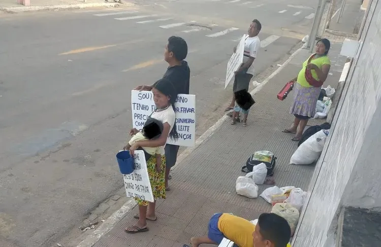 Famílias de indígenas venezuelanos são deixadas em Brumado pela prefeitura de Caculé