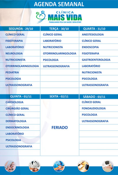Confira os especialistas da semana na Clínica Mais Vida em Brumado