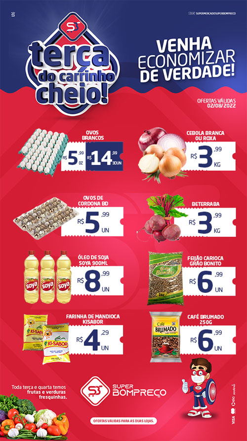 Confira as promoções no Supermercado Super Bom Preço em Brumado