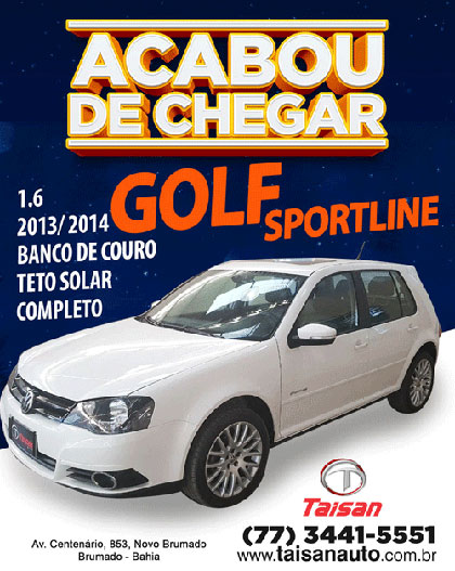 Golf Sportline acaba de chegar na Taisan Auto em Brumado