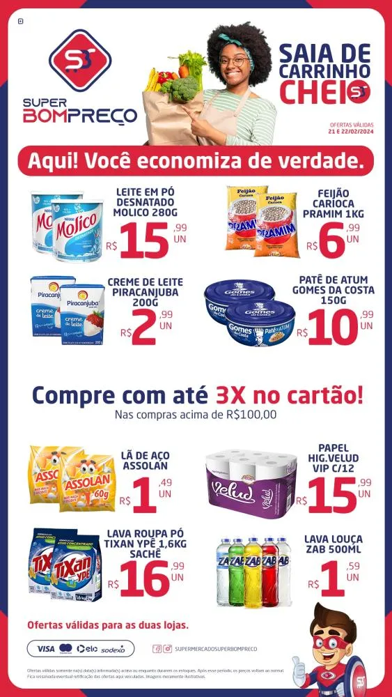 Confira as promoções no Supermercado Super Bom Preço em Brumado