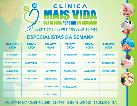 Marque sua consulta na Clínica Mais Vida