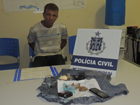 Assaltante detido tentando passar drogas para presos em Brumado