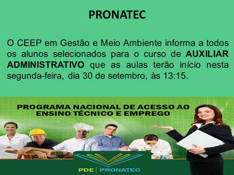 Brumado: Ceep informa sobre início de aulas do Pronatec