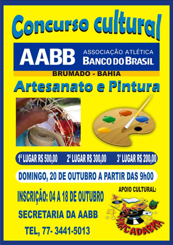 1º Concurso Cultural será realizado pela AABB em Brumado