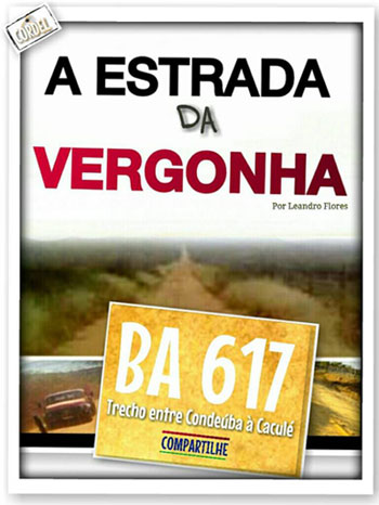 'A Estrada da Vergonha': Escritor produz cordel sobre a situação precária da BA-617