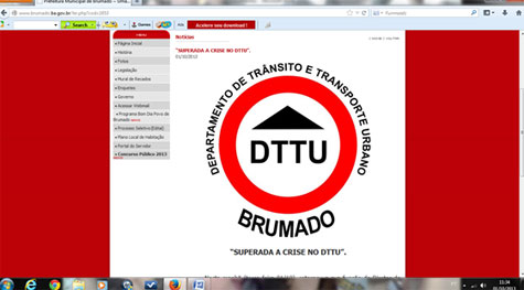 Brumado: Prefeitura confirma crise no DTTU, mas diz que a mesma já foi superada