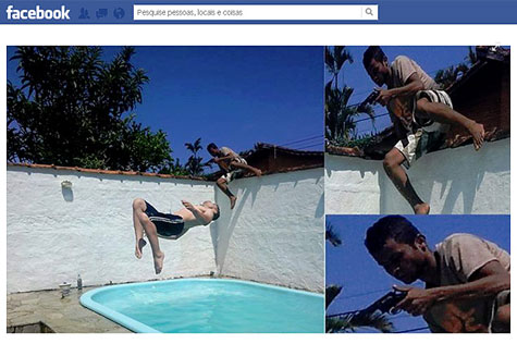 Guarujá: Mulher flagra invasão de ladrão ao fotografar pulo na piscina