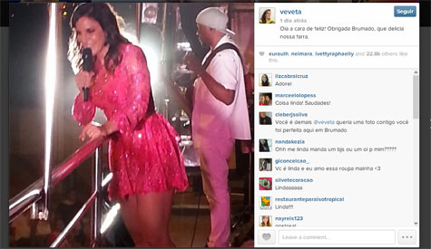 Ivete Sangalo agradece os brumadenses no Instagram