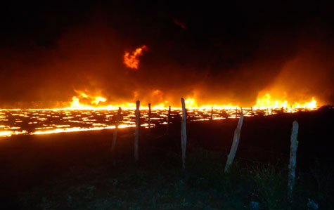 Maracás: Mil cisternas destruídas em incêndio