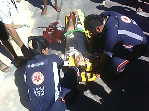 Brumado: Motociclista tem fratura exposta após colisão na Avenida Cleóbulo Meira Leite