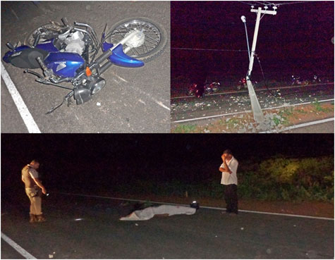 Palmas de Monte Alto: Homem morre após colidir moto em poste quebrado na Avenida Baeté