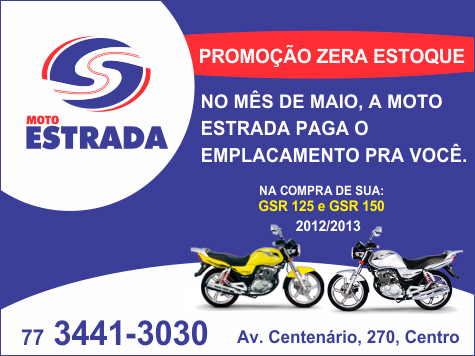 Brumado: Moto Estrada lança promoção Zero Estoque Suzuki