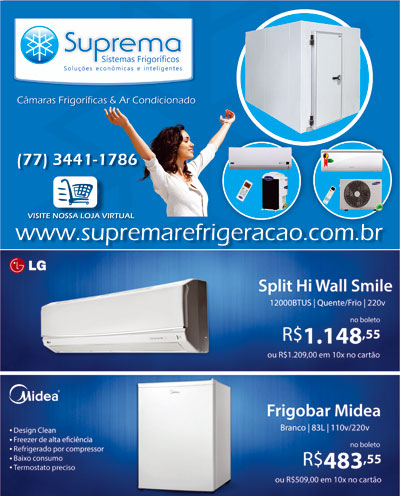 Brumado: Promoção na Loja Suprema Refrigeração