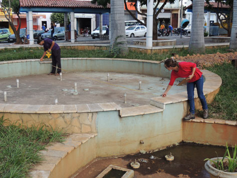 Brumado: Começa medição para reforma da Praça Coronel Zeca Leite