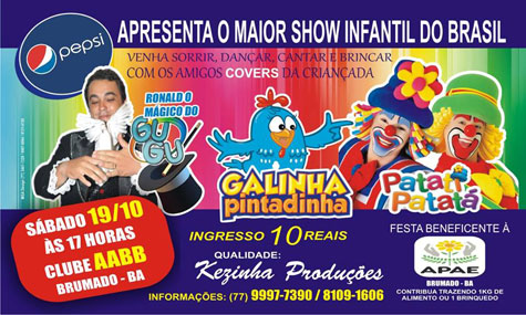 Brumado recebe o maior show infantil do Brasil no próximo dia 19