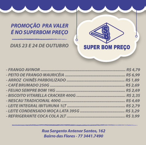 Brumado: Promoções da semana do Supermercado Super Bom Preço