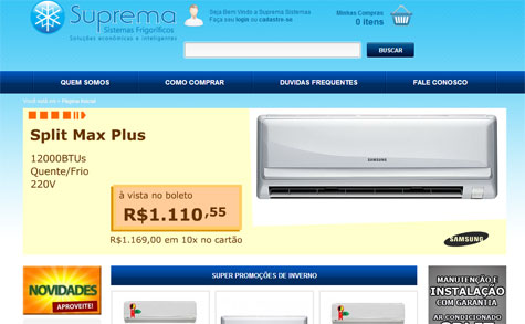Suprema Refrigeração: Compre o seu ar-condicionado online