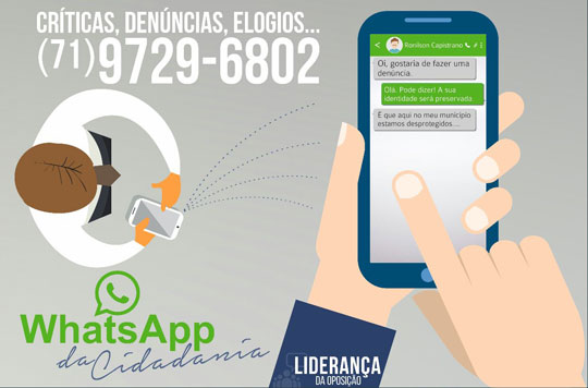 AL-BA: Bancada de oposição lança WhatsApp para se comunicar com o povo