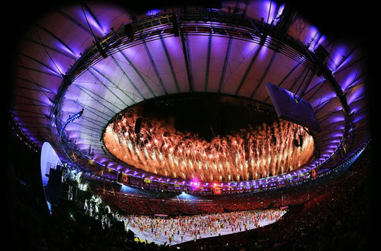 Brasileiros de respeito: na bela festa de abertura, o país saiu bem na foto