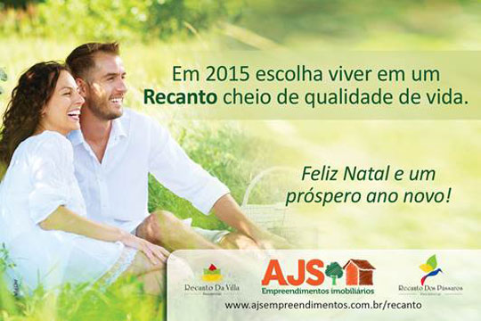 AJS Empreendimentos deseja boas festas e mais qualidade de vida aos brumadenses