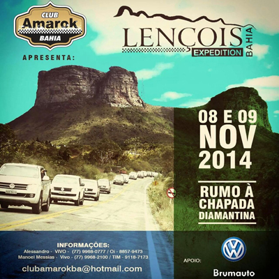 Amarok Expedition Lençóis será realizado nos dias 08 e 09 de novembro